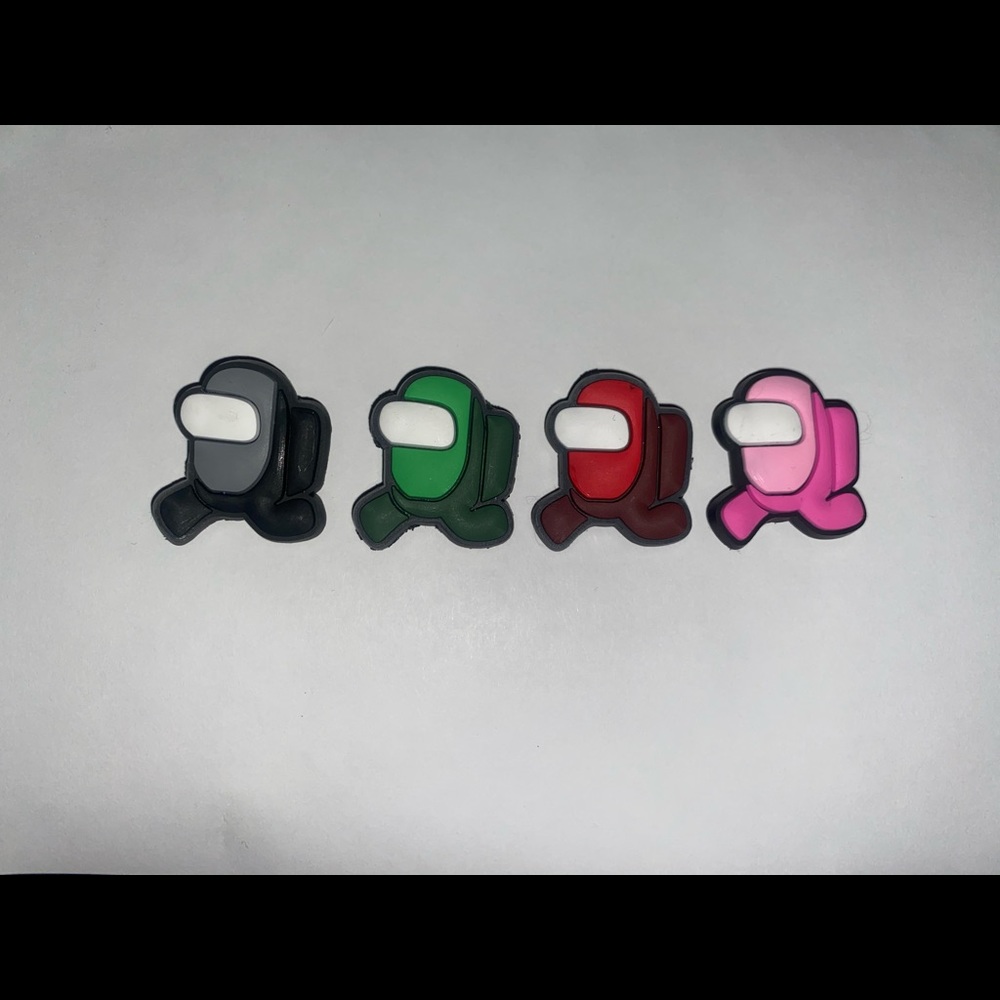 4 Among Us Croc Charms
